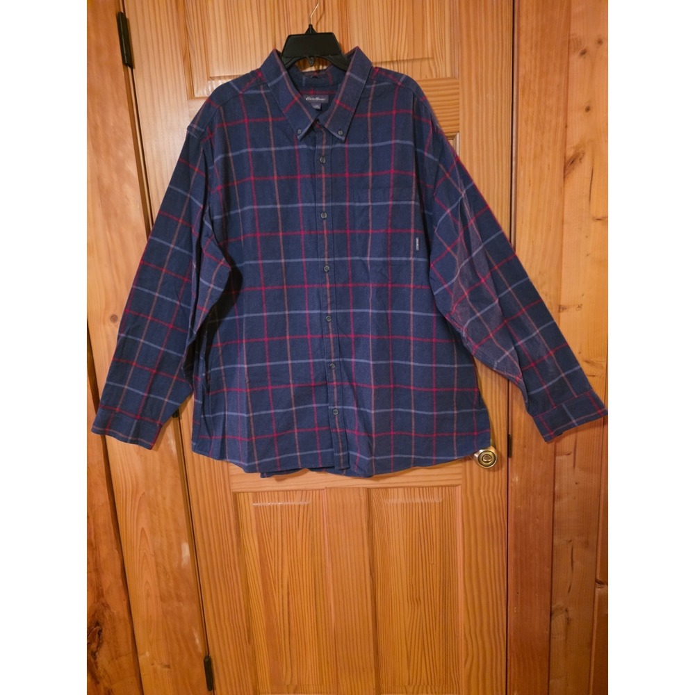 mens eddie bauer flannel shirt xl tall